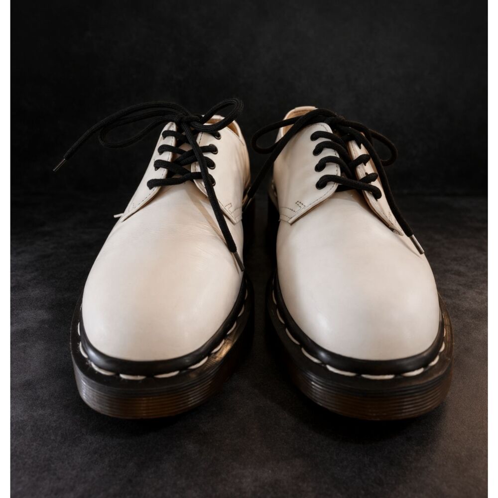 Dr Martens 1561 Made England White Leather 4 Eye Oxford Shoes Vintage Womens 7